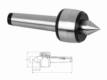 Pointe tournante allong de prcision 60 - cne morse  Srie 80