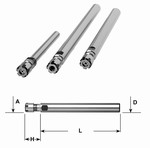 Rallonge porte-pince ER avec queue cylindrique et crou mini Mack