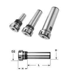 Rallonge porte-pince ER avec queue cylindrique et crou mini