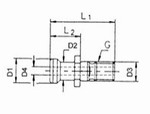 Tirette pour mandrin ISO 7388 II B-MB SK avec trou Mack