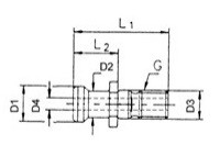 Tirette pour mandrin ISO 7388 II B-MB SK avec trou