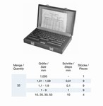 Coffret de 32 cales carbures cap 1  50 mm - Classe 0 Mack Werkzeuge AG
