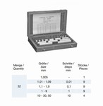 Coffret de 32 cales cramiques cap 1  50 mm - Classe 1 Mack Werkzeuge AG