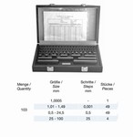 Coffret de 103 cales cap 1  100 mm classe 1 - DIN EN ISO 3650 Mack Werkzeuge AG