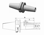 Mandrin de frettage avec arrosage central et collerette MAS BT Mack