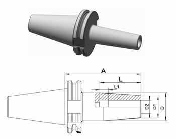 Mandrin de frettage avec arrosage central SK DIN69871