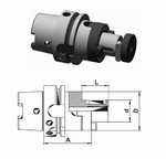 Mandrin HSK-A 63 DIN69893 pour fraise Weldon Mack Werkzeuge AG