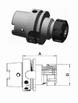 Mandrin HSK-A 63 DIN69893 pour pince ER Mack Werkzeuge AG