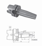 Mandrin de frettage avec arrosage central et collerette HSK-A 63 DIN69893 Mack