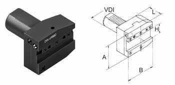 Porte-outils VDI  trononner  gauche