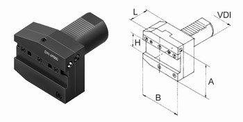 Porte-outils VDI  trononner  droite