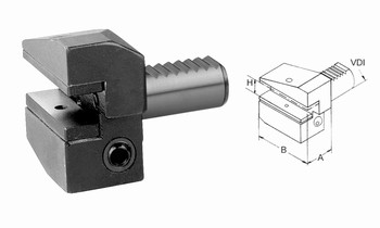 Porte-outils VDI radial court invers  droite - type B3