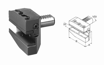 Porte-outils VDI radial long  droite - type B5