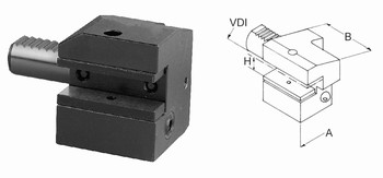 Porte-outils VDI axial invers  gauche - type C4