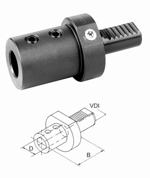 Porte-outils VDI pour forets  plaquettes  Type E1