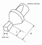 Broche carr pour mandrin de brochage 12 mm Mack Werkzeuge AG