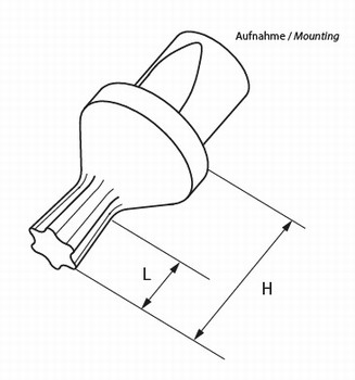 Broche Torx pour mandrin de brochage 12 mm