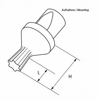 Broche Torx pour mandrin de brochage 16 mm