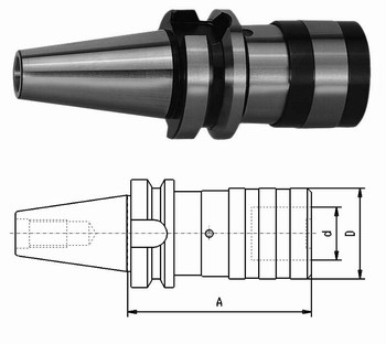 Mandrin de taraudage  changement rapide avec attachement MAS BT