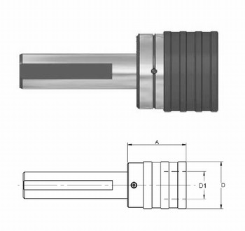 Mandrin de taraudage  changement rapide avec attachement cylindrique