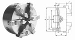 Mandrin de tours en fonte  6 mors durs monoblocs  BASIC Mack