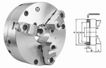 Mandrin de tours en acier  3 mors durs rversibles - rglage radial fin Mack