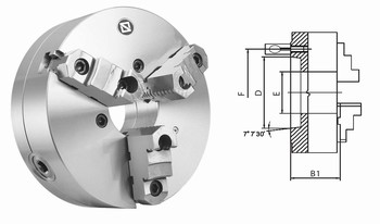 Mandrin de tours en acier  3 mors durs rversibles  DIN 55029