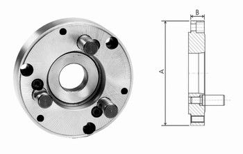 Faux plateau acier entirement usin pour mandrin rglage fin radial  DIN55029