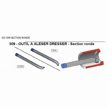 Outil à aleser dresser, section ronde