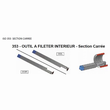 Outil  fileter intrieur, section carre