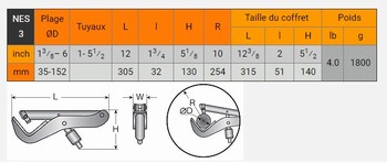 Restaurateur de filet externe 35-152 mm NES3