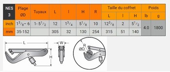 Restaurateur de filet externe 35-152 mm NES3