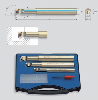 Coffret 3 barres dalsages MOYEN 93  - pour plaquettes DCMT11T3  ZIRKONIUM