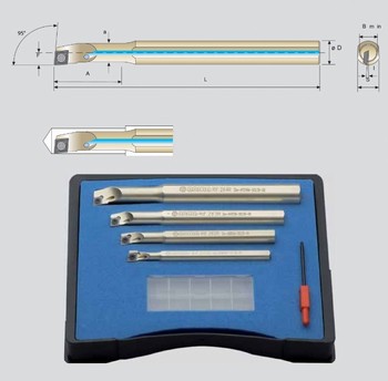 Coffret 4 barres dalsages MINI 95  - pour plaquettes CCMT0602  ZIRKONIUM