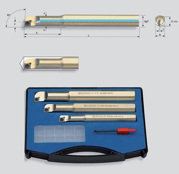 Coffret 3 barres dalsage MOYEN 95  - pour plaquettes CCMT09T3  ZIRKONIUM