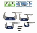 Jeu de micromtres d'extrieurs vernier 0-100 mm avec 3 piges de rglages Orion