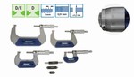 Jeu de micromtres d'extrieurs vernier lecture directe 0-100 mm avec 3 piges de rglages ORION ORION