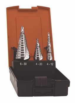 Coffret 3 forets alseurs tags hlicodal HSS queue hexagonale  4  30 mm Format