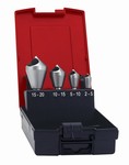 Coffret 4 fraises  chanfreiner avec trou 90 HSS  2  20 mm Format Wemag