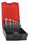 Coffret de 5 fraises  chanfreiner 3 dents 120 HSS  6,3  25,0 mm Format Wemag