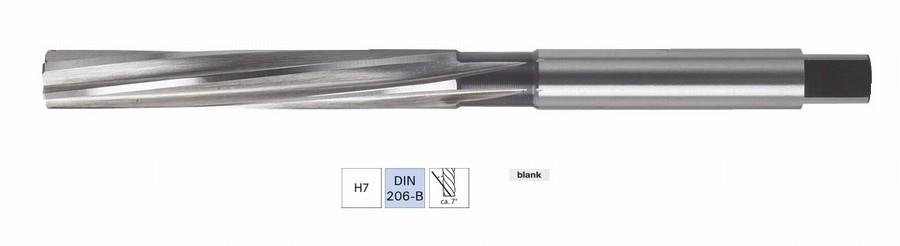 Alésoir à main HSS H7 - hélice 7° Format outillage coupant A